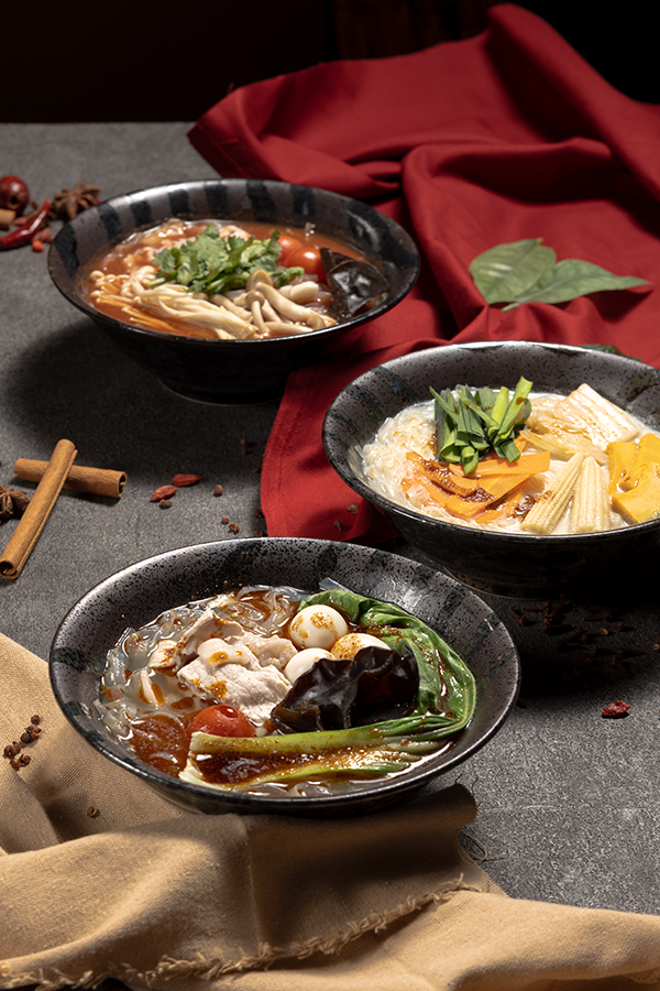 麻辣湯の盛り付け3